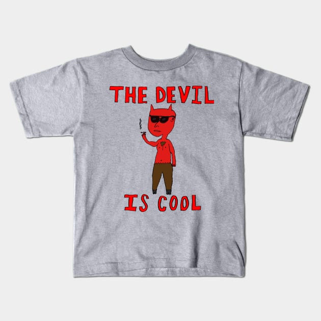 Cool Devil Kids T-Shirt by StevenBaucom